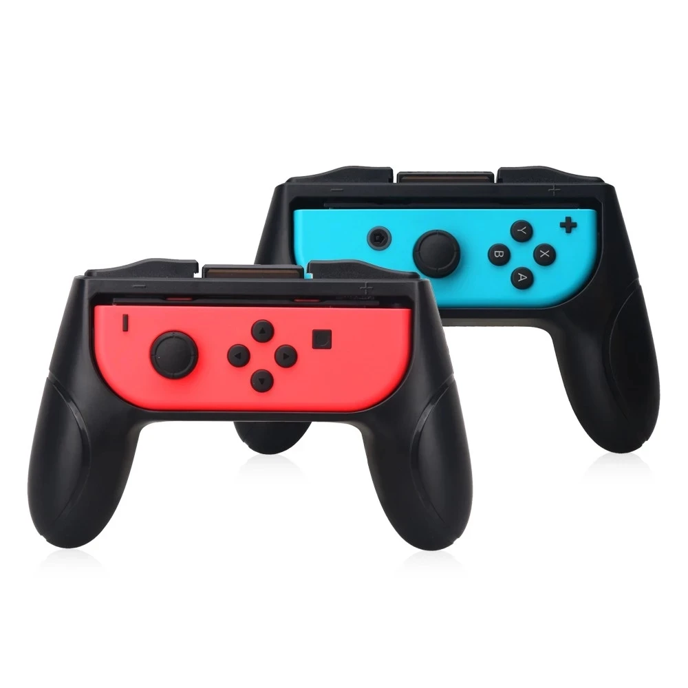 

For Nintend Switch Console Joy-cons Controller Grip 2 Piece Hard Game Holder For NS Joy-Cons Hand Grip Stand Support Holder, Black