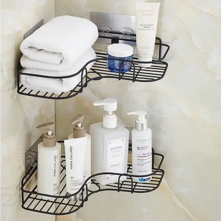 

Wall Mounted Rustproof Shower Caddy Basket Shelf Caddy Organizer with Adhesive