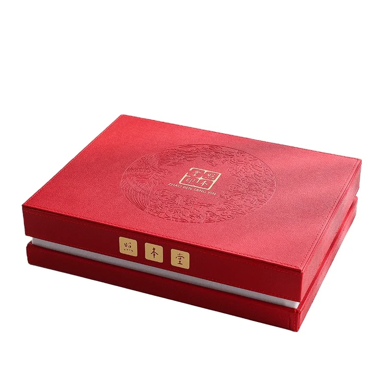 

Professional create leather packaging boxhealth care products,food box custom logo