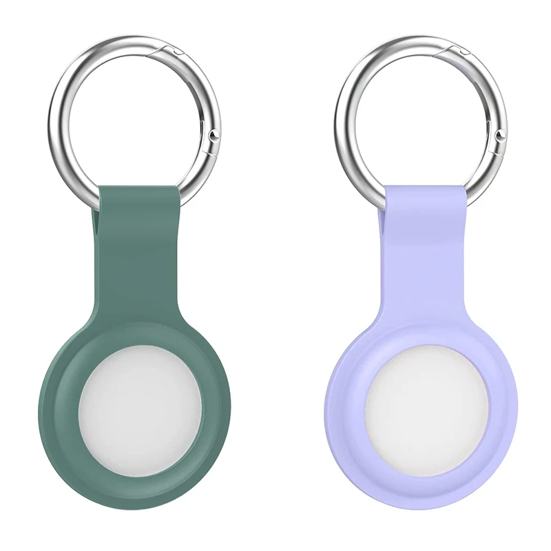 

Silicone Case Compatible with Apple AirTags, Anti-Scratch Lightweight Soft Protective Skin Cover with Keychain, 8 colors