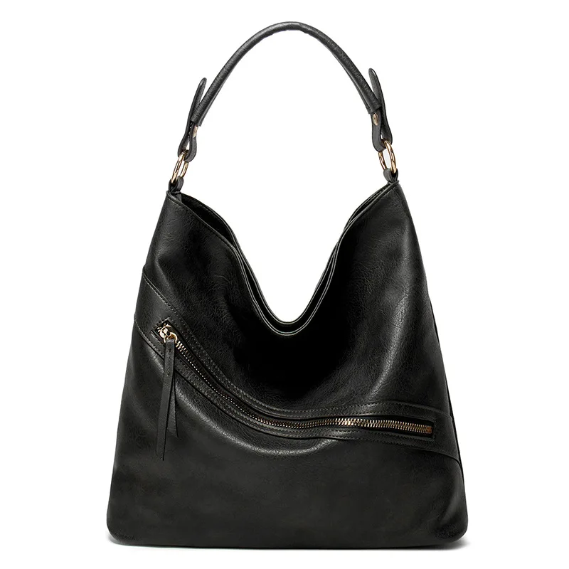 

Hobo Bag Leather Women Handbags Female Leisure Shoulder Bags Fashion Purses Vintage Bolsas Large Capacity Tote bag, Burgundy, dark green, black, brown, khaki