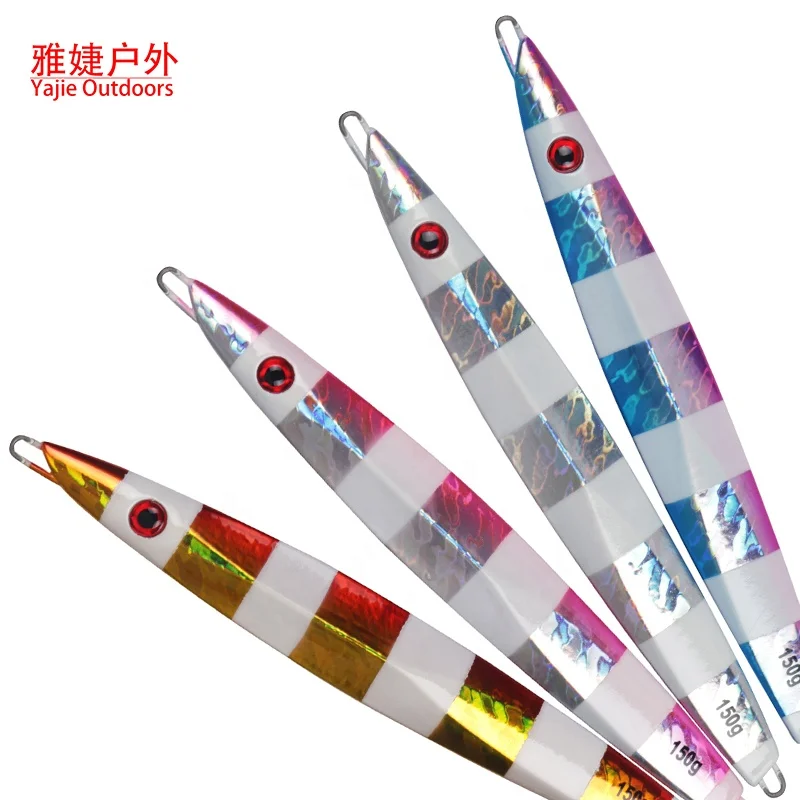 

80g - 400g lumo pesca fall jigs fishing lure laser artificial bait with metal jigging spoon slow blatt jig, Vavious colors