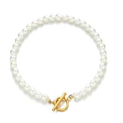 

MSYO New Ins Fashion Bracelet Women Gorgeous Bracelets For Women Stainless Steel Pearl Bracelet