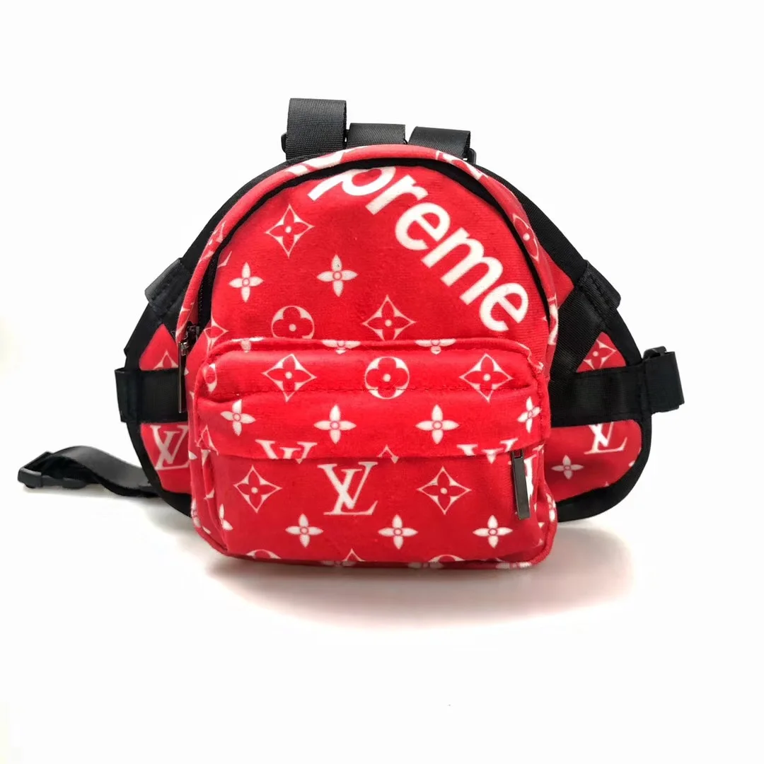 

Fashion brand designer pet backpack small medium sized dog outing backpack luxury backpacks for dogs