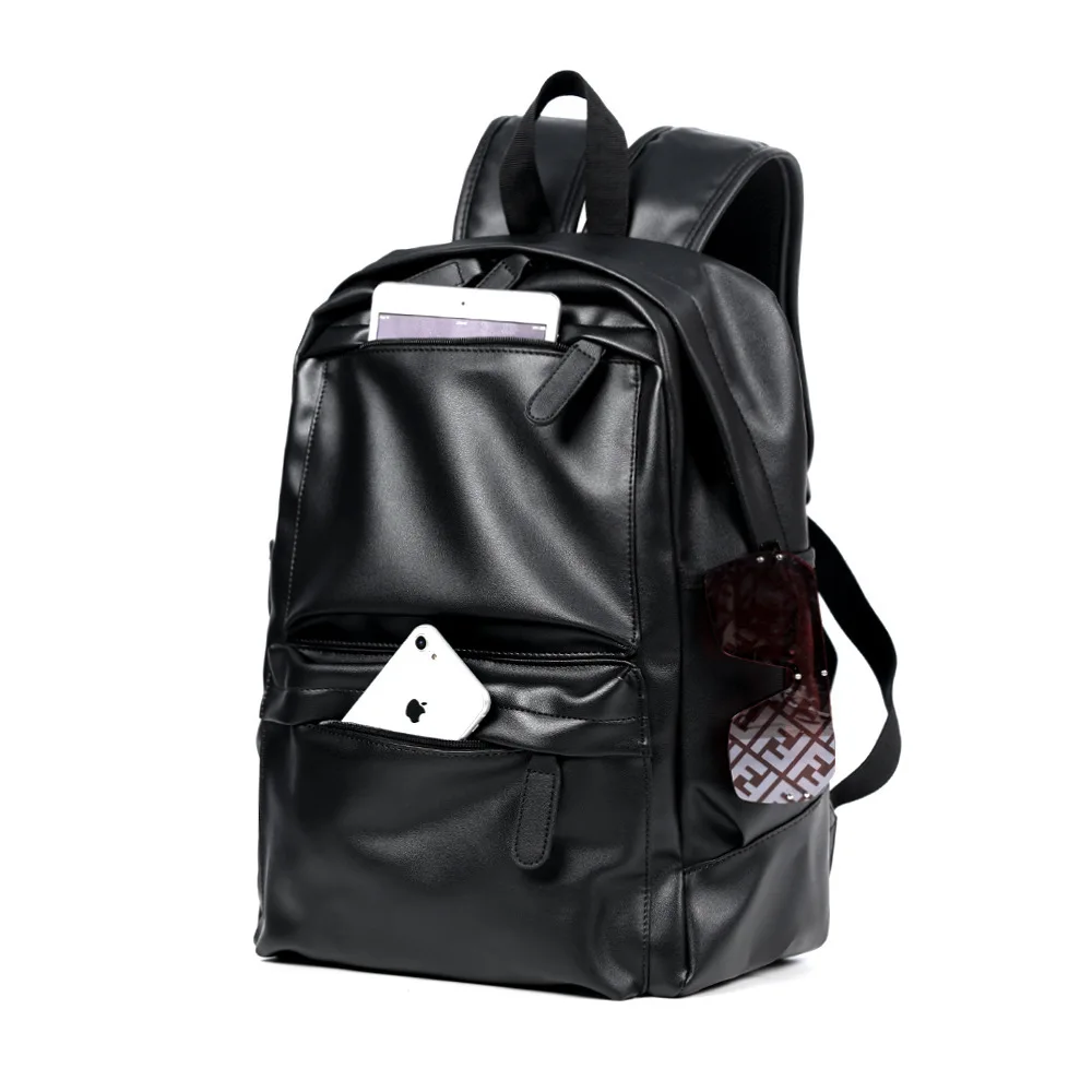 

Fashion Casual Large Capacity Other Black Laptop Backpacks Custom Vegan Leather Backpack Men