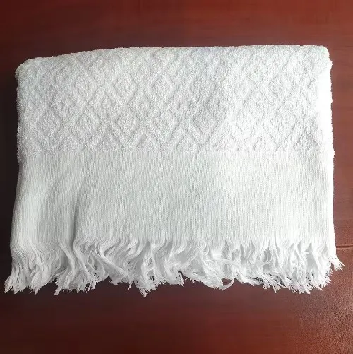 Custom logo Muslim Hajj Ihram Towel 100% Polyester Microfiber Islamic Clothing Ihram Towel for Men