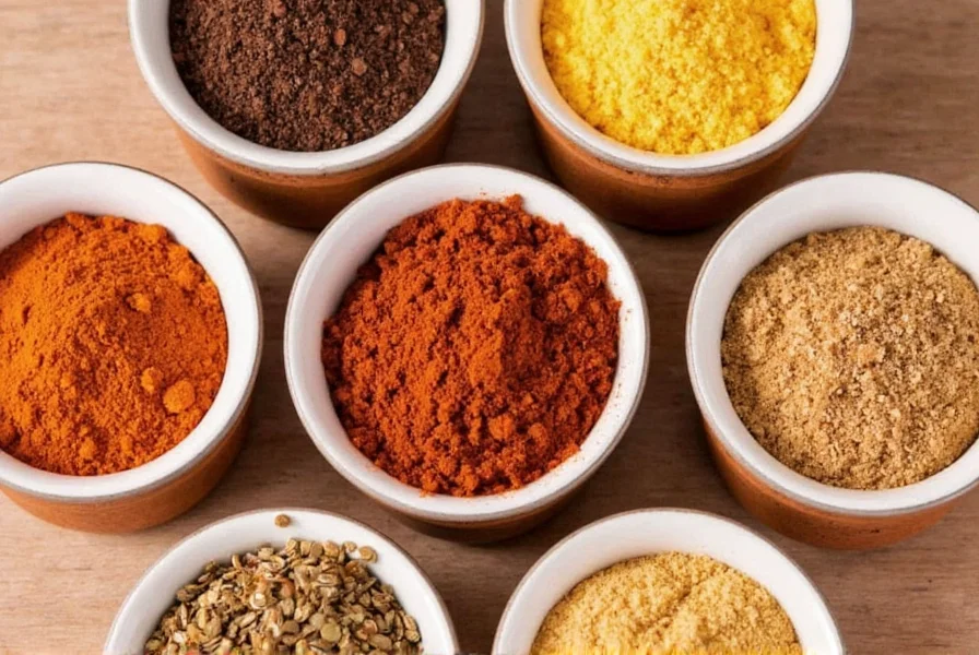 Close-up of various spices in jars