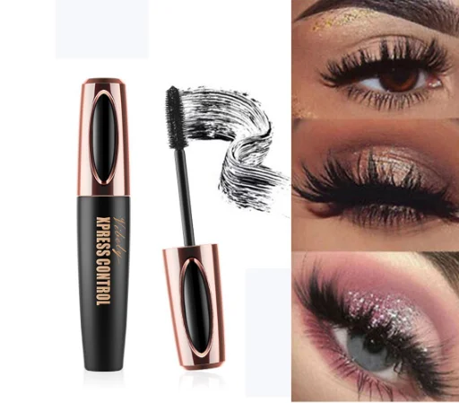 

OEM Private label New black 4D silk fiber mascara waterproof 3D mascara thick black long makeup eyelashes