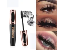 

New black 4D silk fiber mascara waterproof 3D mascara thick black long makeup eyelashes