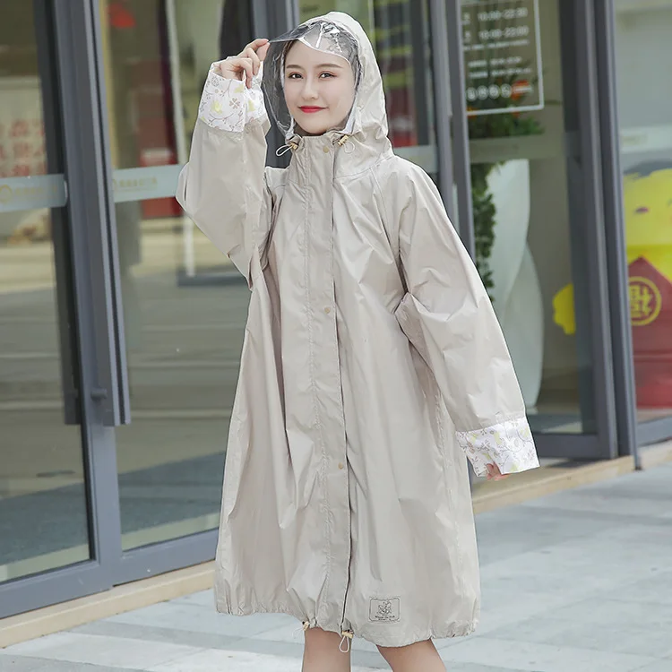 

Fashion raincoat light breathable portable jacket outdoor polyester raincoat