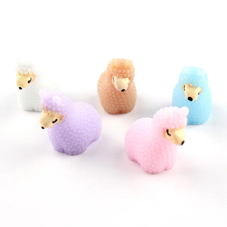

cute cartoon 3d miniature farm sheep ornaments resin decoration for desktop car