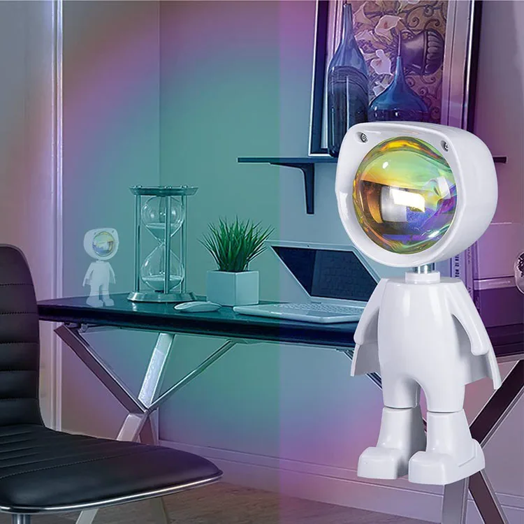 

Sunset Projection LED Light Robot Figure Lamp Projector Rainbow Atmosphere Lamp Modern LED