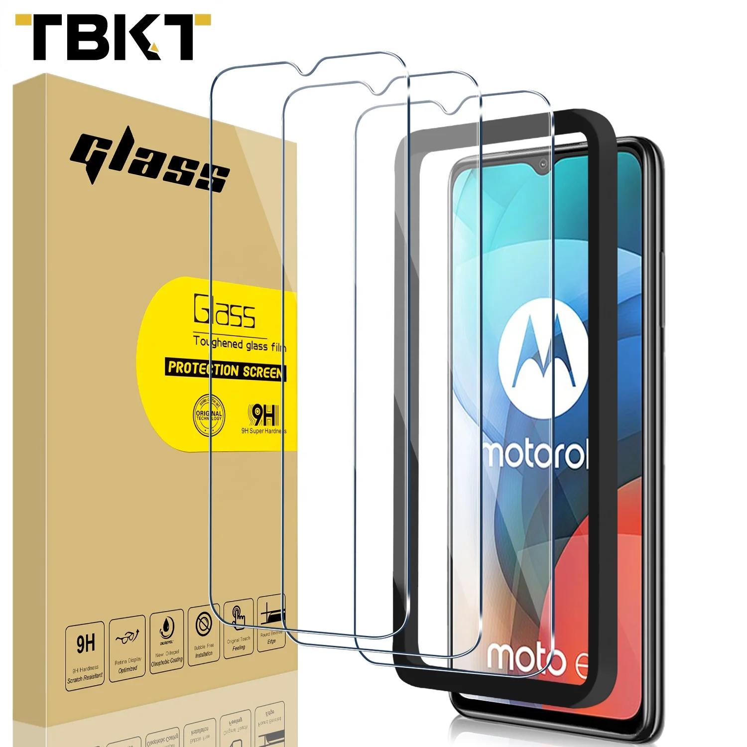 

Anti shock Screen Protector Tempered Glass for MOTO E7 POWER Anti-Scratch
