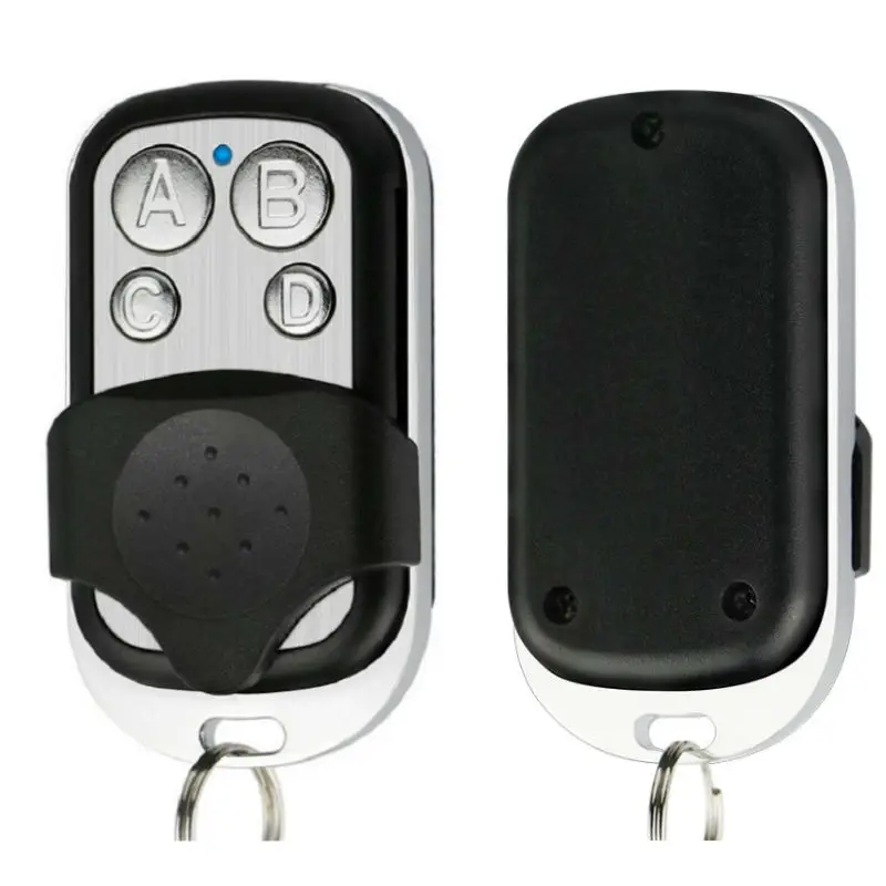 

high performance EV1527 learning code chip 433.92Mhz 4 button metal wireless RF remote control, Black