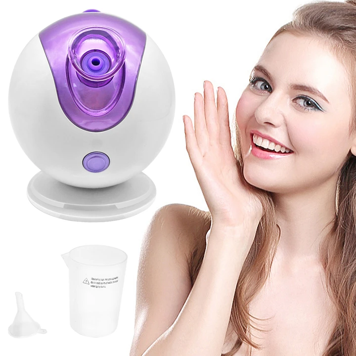 

Portable electric face steamer private label supported hot steam nano ionic facial steamer, Purple,green