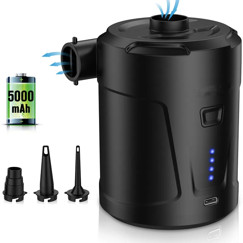 RUNHERME Outdoor Electric Air Pump for Inflatables Rechargeable Inflate Deflate Mini Pump for Air Mattress