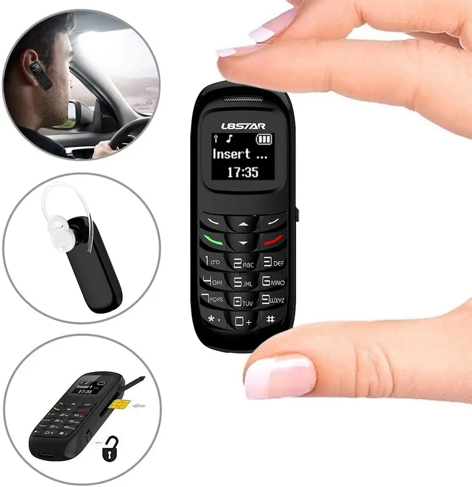 

Unlocked Bluetooth 0.66 inch Pocket Mini Mobile Phone Handset Phone Earphone Dialer Support SIM Card