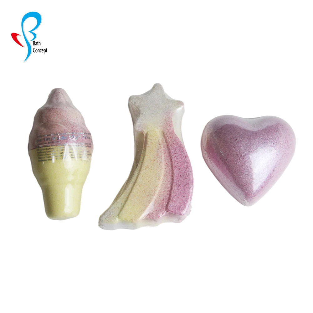 

Wholesale Private Label Handmade Ice Cream Shape Bath Bomb, Colorful/customized