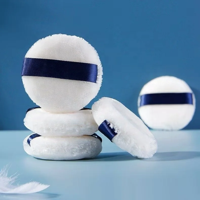 

Factory Direct Sale Round Soft Velvet Cotton Makeup Puff Loose Powder Puff, Customized