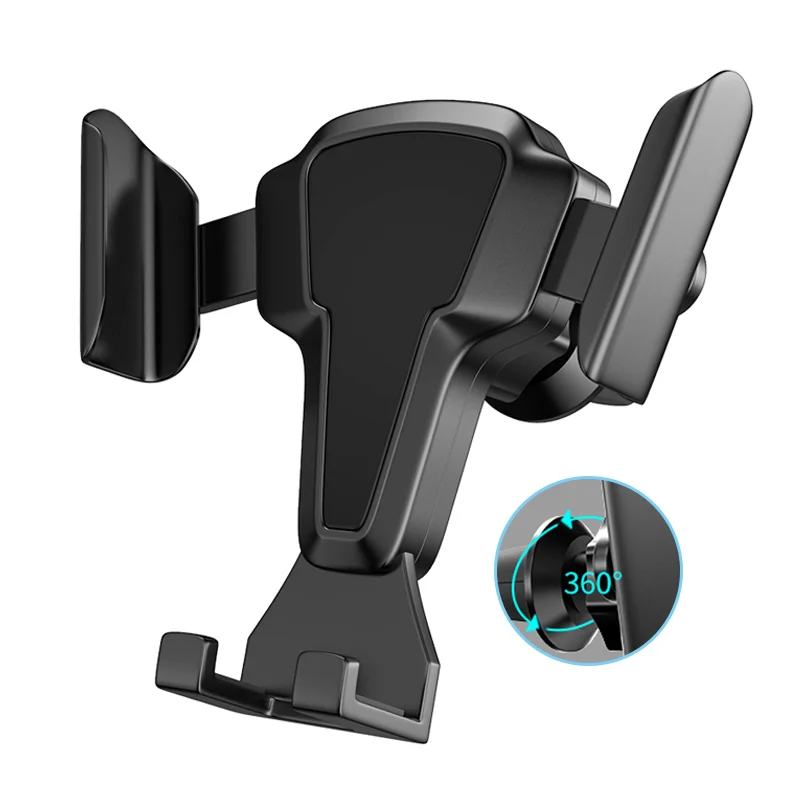 

Free Shipping 1 Sample OK ABS 360 Rotation Auto Lock Mobile Phone Holders telefoon houder Stand Car Air Vent Cell Phone Holder, Balck / balck + gray