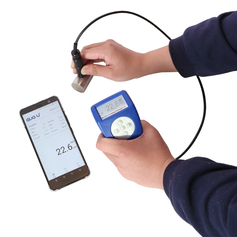 
DIGITAL PAINT COATING THICKNESS GAUGE GTS8202 PROBE Fe/Zn/Al CRASH CAR TESTER 