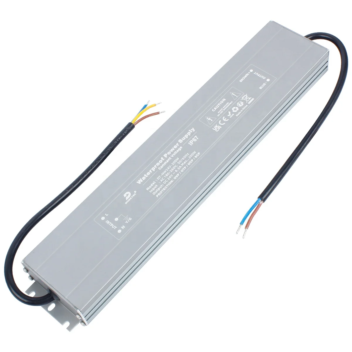 

DUSKTEC Constant Voltage Waterproof 200W 8.33A AC 100-260V DC 24V Manufacturers Led Power Supply Transformer Driver for Led Bulb