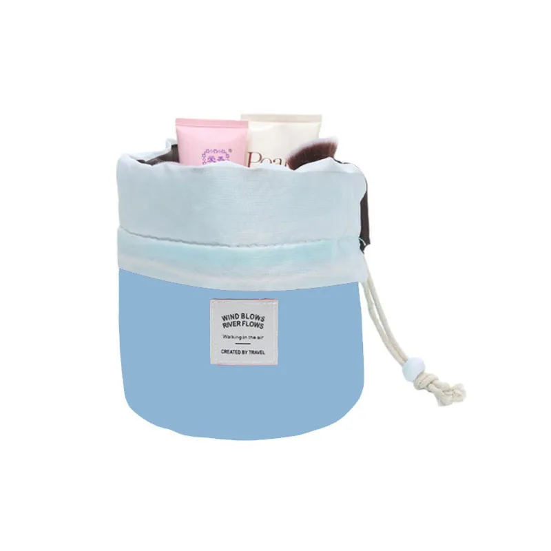 

Multifunctional Lightweight Blue Lazy Makeup Bag Drawstring Travel Cosmetic Bags Drawstring Makeup Bag