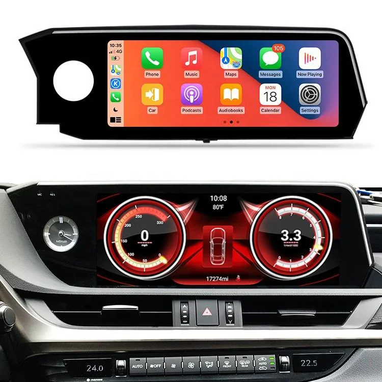 

YZG DVD Player Car Radio 12.3 Inch 8 Core 4G Android 10.0 Carplay IPS Screen Multimedia Navigation Used for Lexus ES 2018-2019