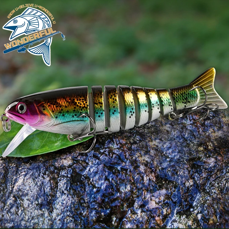 

Factory Hot Sale 110mm 17g 8 Segmented Artificial Hard Plastic Minnow Freshwater Wobblers Multi Jointed Lures