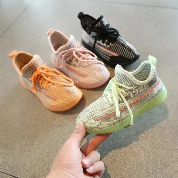 

New Arrive Ins Hot Fashion Soft Sneakers Kids Boys Girls Children's Casual Sports Shoes, Green black pink orange