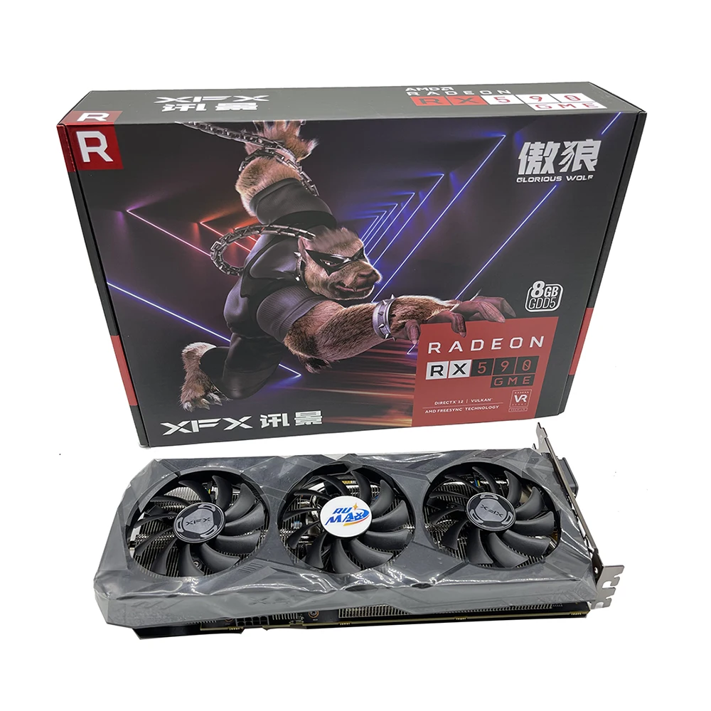 

Rumax High Resolution Bulk 8GB XFX RX590 Graphics Card for Gaming and Mining