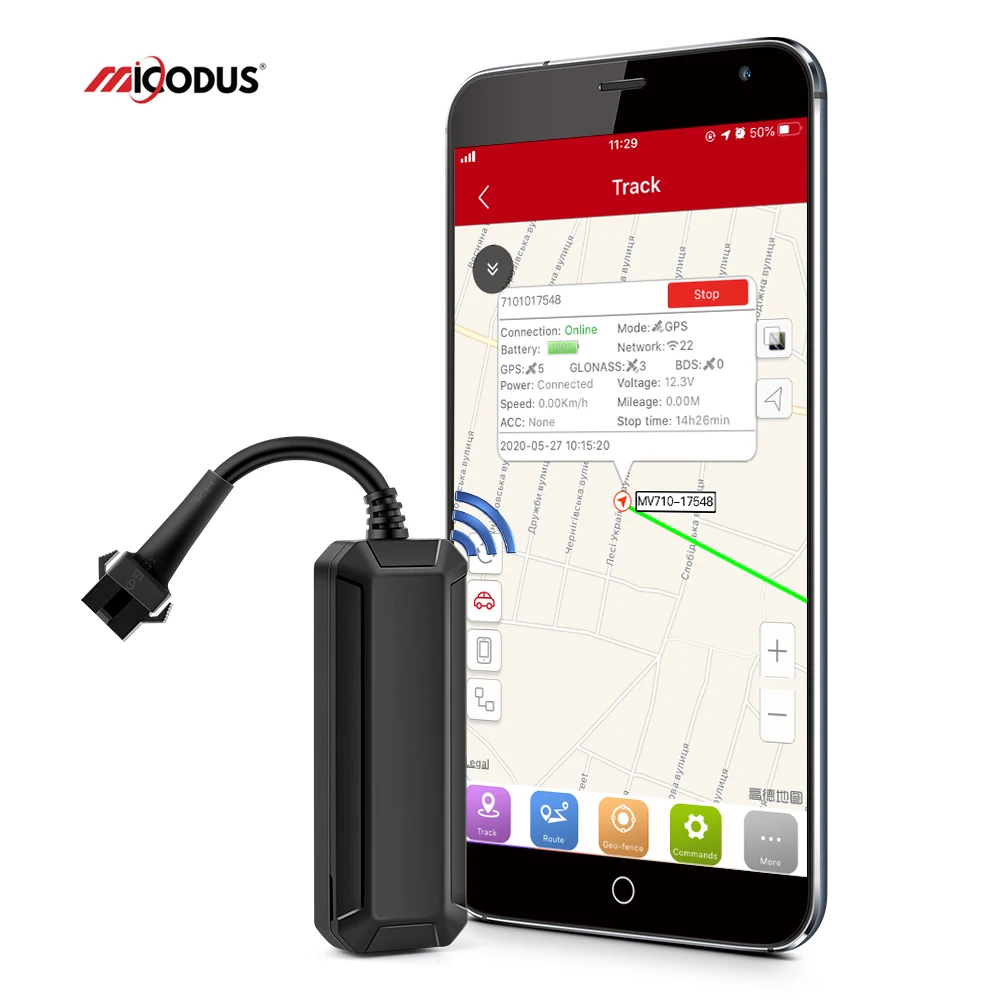 

MiCODUS MV710 Anti Theft Security Real Time Tracking Device ACC Detection Cut Off Fuel Car Locator GPS Tracker For Motorcycle