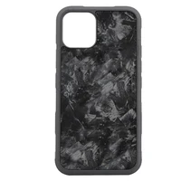 

For iphone11 accept OEM TPU PC real carbon fiber phone case forged carbon fiber