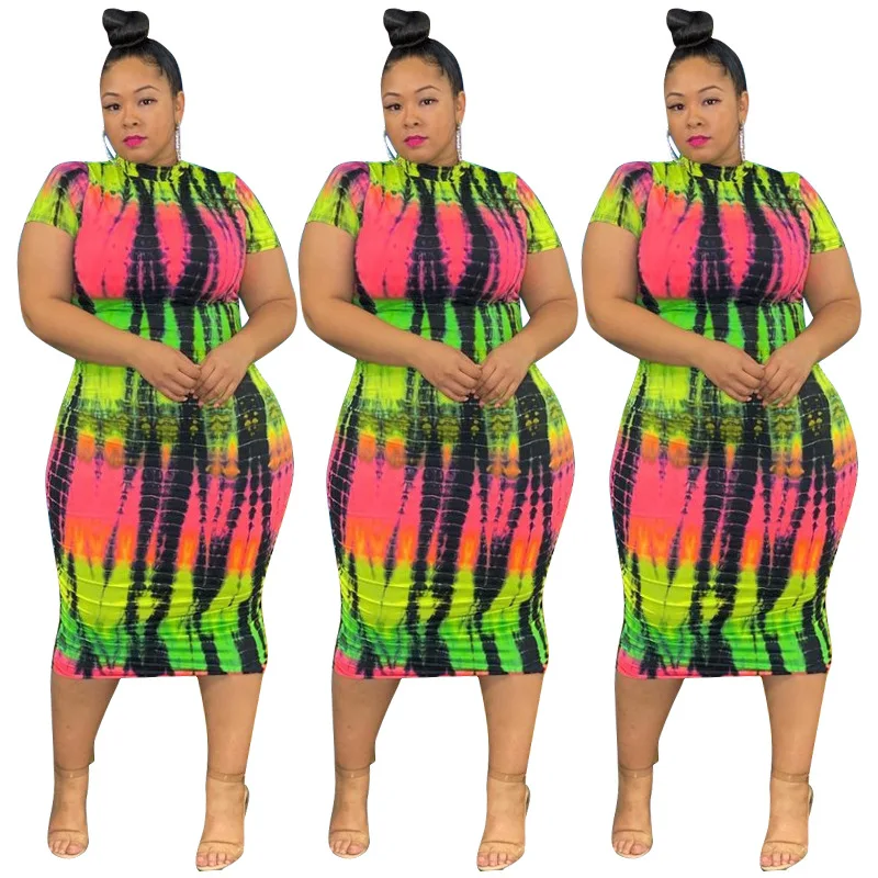 

F30498A New arrivals Plus Size printing sexy sheath women dresses casual dress, As picture