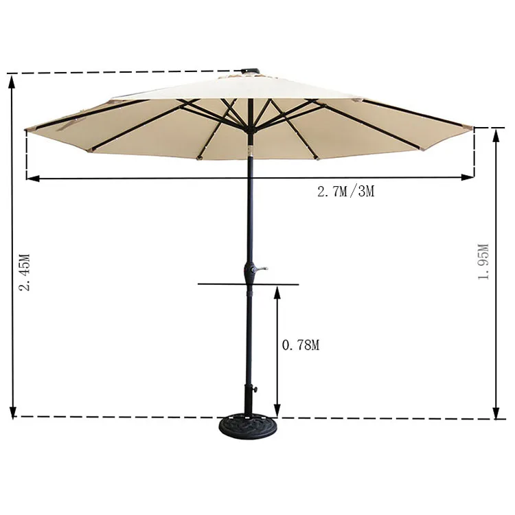promotion solar umbrella outdoor patio beach umbre