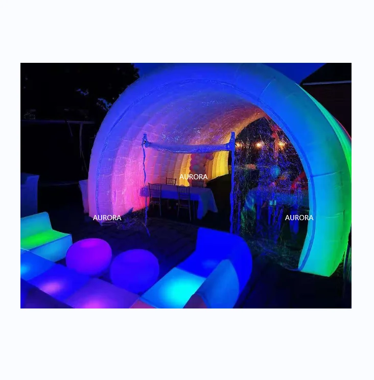 

Hot selling inflatable lighting tunnel tent inflatable led tent Inflatable Tunnel Channel for party, Customized