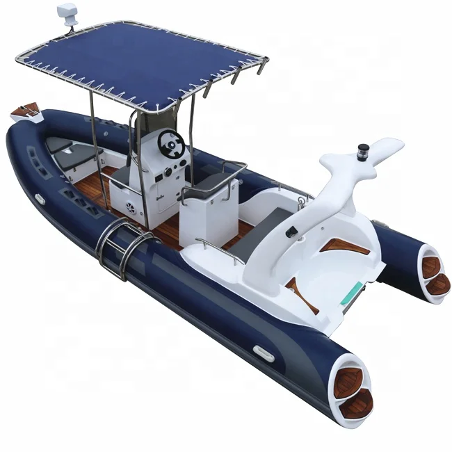 

19ft 5.8m Deep V shape Inflatable Hypalon RIB Boats with Outboard Motor for Sale, Optional