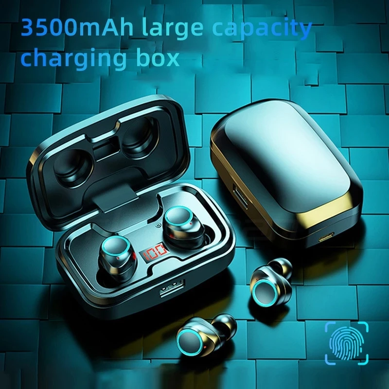 

X10 TWS V5.0 Earphones 3500mAh Charging Box Wireless Headphone 9D Stereo Sports Waterproof Earbuds Headsets With Microphone, Red , blue and black
