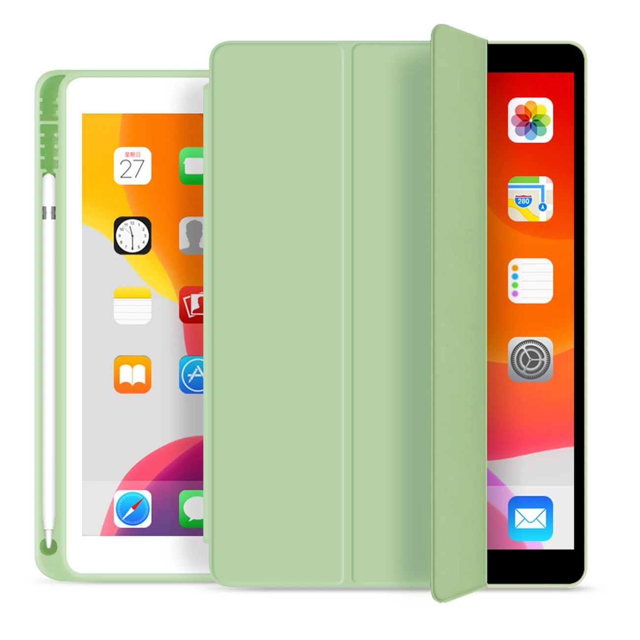 

Premium Shockproof Case with Pencil Cover fold smart case for ipad 8 10.2 inch