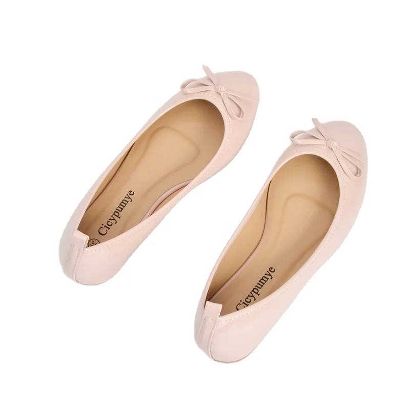 

RTS light weight pu upper material comfortable flat ballet Ballerina shoes ladies, Black/pink/white/red/olive