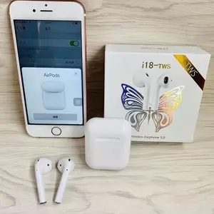 i18 TWS Mini Wireless Bluetooth 5.0 Earphones Charging Bin