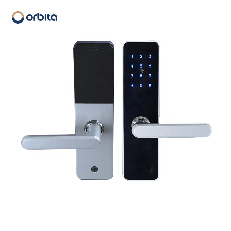 

Orbita digital smart home security guard electronic passwords keypad door lock, Silver, black