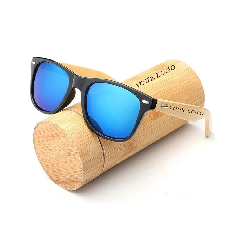 Custom logo Handmade Men Women UV400 Polarized bamboo glasses sunglasses