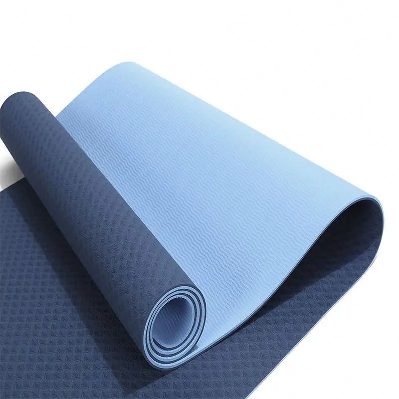 

Yoga mat eco friendly non slip fitness organic yoga mat and workout tpe yoga mat, Purple,dark blue,light green, plum or any color is available