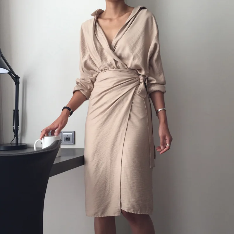 

linen summer sexy women party dress maxi women casual linen dress with belt, Beige/brick red/navy