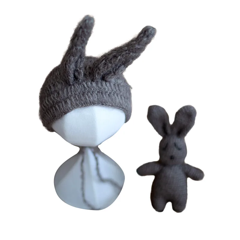 

Hot selling hand made wool hat and toys photo for 0-3 months newborn baby photography props