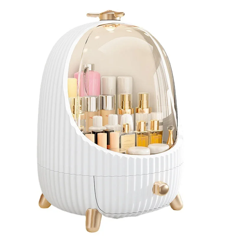 

Professional Make Up Beauty Makeup Organizer Cosmetic Storage Box Transparent Makeup Box, White,green,yellow