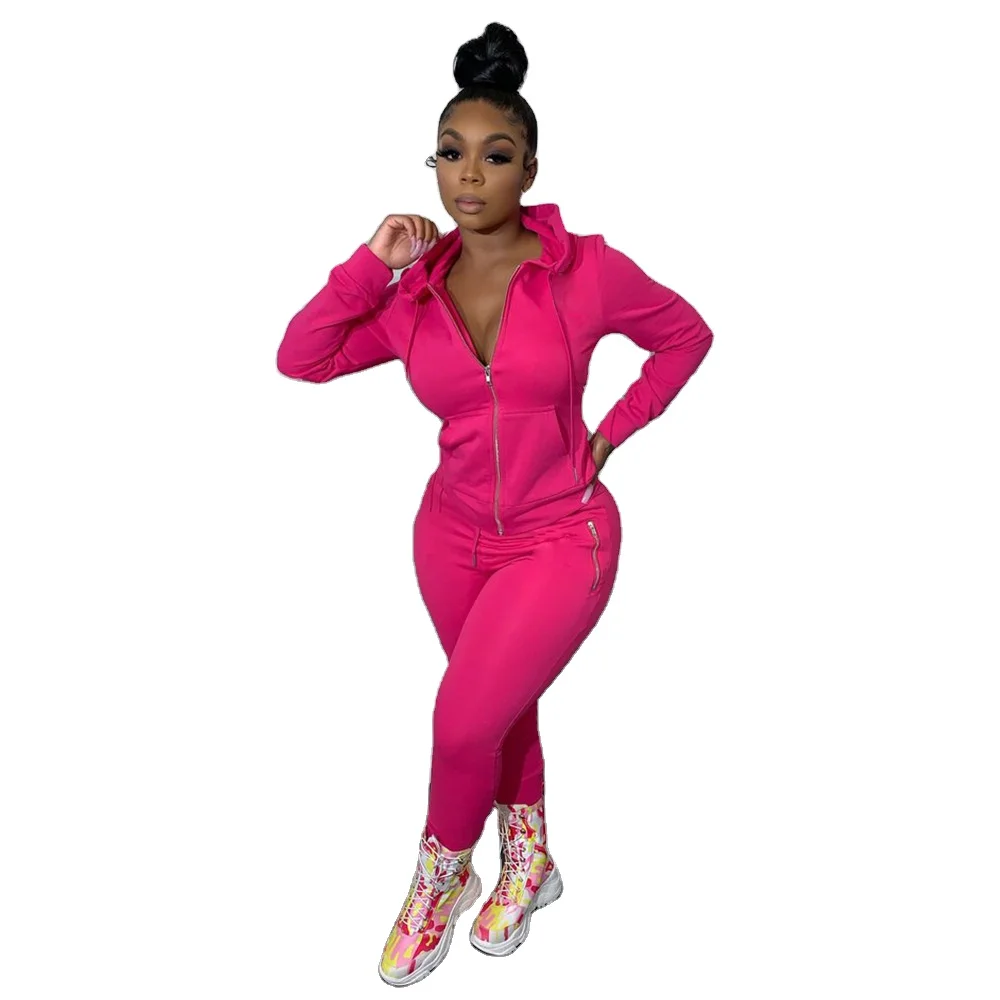 

Latest new design Casual long sleeve hoodie sets winter 2 piece sets for women, Picture shows