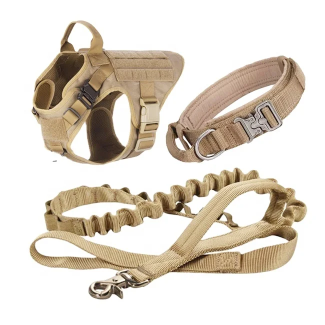 

Adjustable Harness Service Dog Collar and Leash Set retractable dog leash pet collar leash