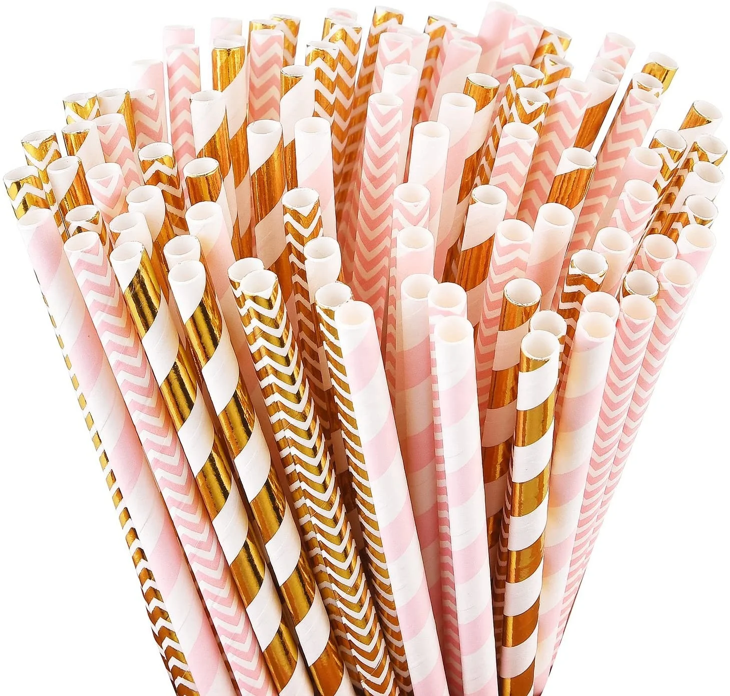 

Pink Straws Soda Kraft Paper Straw Drinking Strawjuice For Party, Assorted